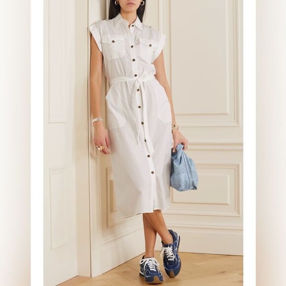 Rag & Bone Roxanne Cap Sleeve Utility Midi Dress - Picture 1 of 9